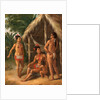 A Leeward Islands Carib family outside a Hut by Agostino Brunias