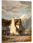 Cottage by a country lane by Sir Augustus Wall Callcott
