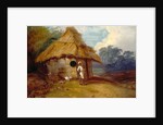 View in Southern India, with a Warrior Outside His Hut by George Chinnery