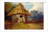 View in Southern India, with a Warrior Outside His Hut by George Chinnery