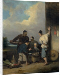 Coolies Round the Food Vendor's Stall by George Chinnery