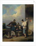 Coolies Round the Food Vendor's Stall by George Chinnery