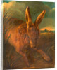 Hare Hunting A Rabbit with Hunter and Dog in the Background by Philip Reinagle