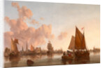 Sailing Boats and Barges on a Dutch(?) Estuary by John Berney Crome