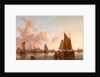 Sailing Boats and Barges on a Dutch(?) Estuary by John Berney Crome