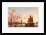Sailing Boats and Barges on a Dutch(?) Estuary by John Berney Crome