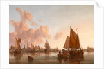 Sailing Boats and Barges on a Dutch(?) Estuary by John Berney Crome