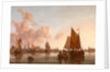 Sailing Boats and Barges on a Dutch(?) Estuary by John Berney Crome