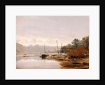 Boat Building near Dinan, Brittany by Francis Danby