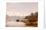 Boat Building near Dinan, Brittany by Francis Danby