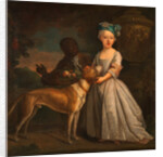 A Young Girl with a Dog and a Page by Bartholomew Dandridge