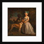 A Young Girl with a Dog and a Page by Bartholomew Dandridge