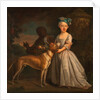 A Young Girl with a Dog and a Page by Bartholomew Dandridge