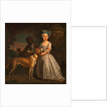 A Young Girl with a Dog and a Page by Bartholomew Dandridge