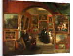 The Interior of the British Institution Gallery by John Scarlett Davis