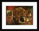 The Interior of the British Institution Gallery by John Scarlett Davis