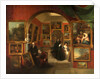 The Interior of the British Institution Gallery by John Scarlett Davis