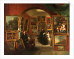 The Interior of the British Institution Gallery by John Scarlett Davis