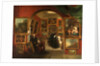 The Interior of the British Institution Gallery by John Scarlett Davis