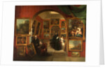 The Interior of the British Institution Gallery by John Scarlett Davis
