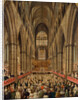 Interior View of Westminster Abbey on the Commemoration of Handel, Taken from the Manager's Box, London by Edward Edwards