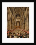 Interior View of Westminster Abbey on the Commemoration of Handel, Taken from the Manager's Box, London by Edward Edwards