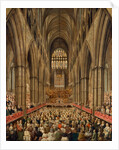 Interior View of Westminster Abbey on the Commemoration of Handel, Taken from the Manager's Box, London by Edward Edwards
