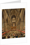 Interior View of Westminster Abbey on the Commemoration of Handel, Taken from the Manager's Box, London by Edward Edwards
