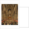 Interior View of Westminster Abbey on the Commemoration of Handel, Taken from the Manager's Box, London by Edward Edwards