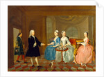 A Family Being Served with Tea by Anonymous