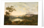 A View of a Lake with Fishermen by William Groombridge