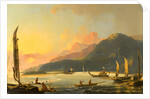 Tahitian War Galleys in Matavai Bay, Tahiti Matavai Bay in the Island of Otaheite, Tahiti by William Hodges