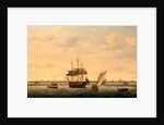 The Frigate 'Surprise' at Anchor off Great Yarmouth, Norfolk by Francis Holman