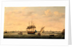 The Frigate 'Surprise' at Anchor off Great Yarmouth, Norfolk by Francis Holman