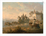A Stage Coach on a Country Road The Departure of a Coach by Julius Caesar Ibbetson
