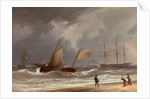A Lugger Driving Ashore in a Gale by William Joy