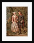 Lovers in a park by Marcellus Laroon the Younger