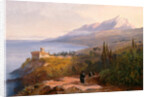 Mount Athos and the Monastery of Stavronikétes by Edward Lear