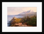 Mount Athos and the Monastery of Stavronikétes by Edward Lear