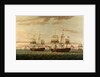 An Indiaman and a Two Decker by Thomas Luny
