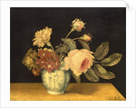 Flowers in a Delft Jar by Alexander Marshal