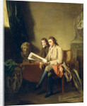 Portrait of a Man and a Boy Looking at Prints by John Hamilton Mortimer