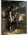 A Young Man with his Indian(?) Servant Holding a Portfolio by John Hamilton Mortimer