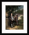 A Young Man with his Indian(?) Servant Holding a Portfolio by John Hamilton Mortimer