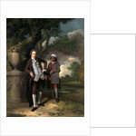 A Young Man with his Indian(?) Servant Holding a Portfolio by John Hamilton Mortimer