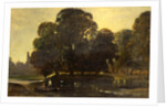 A View of Eton and the Fellows Eyot by William James Muller