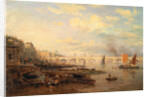 The Thames and Waterloo Bridge from Somerset House by London Frederick Nash