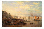 The Thames and Waterloo Bridge from Somerset House by London Frederick Nash
