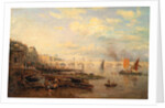 The Thames and Waterloo Bridge from Somerset House by London Frederick Nash