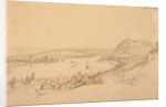 View of Koblenz with the Rhine and Fortress Ehrenbreitstein (recto), View of the Heidelberg Castle (verso) by Johann Adam Klein